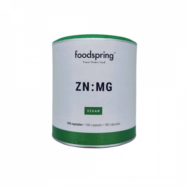 Foto del Barattolo di Foodspring ZN:MG Integratore di Zinco e Magnesio 100 capsule