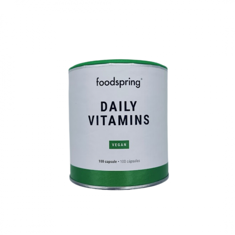 Foto barattolo di Foodspring Daily Vitamins Integratore Multivitaminico 100 capsule