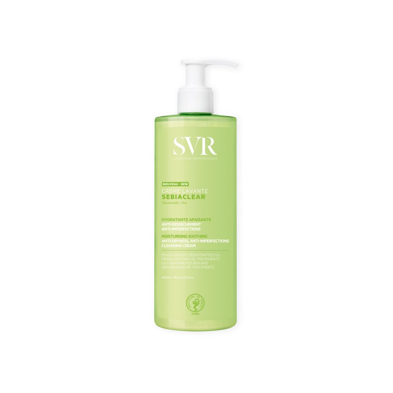 Foto del flacone convenienza SVR Sebiaclear Crema Lavante Viso e Corpo Pelle Grassa 400ml Foto del flacone convenienza SVR Sebiaclear Crema Lavante Viso e Corpo Pelle Grassa 400ml