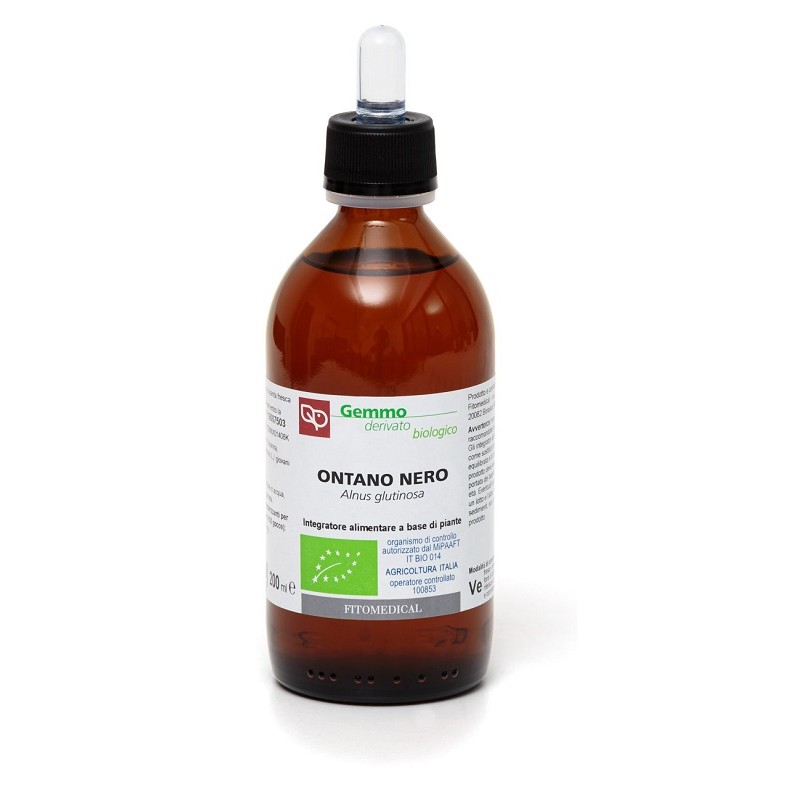 Flacone con Fitomedical Ontano Nero Integratore per Circolazione 200ml