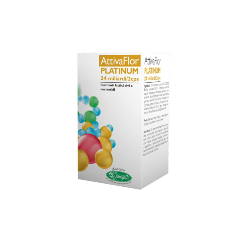 Sangalli Attivaflor Platinum Integratore per Intestino 20 Capsule Singole