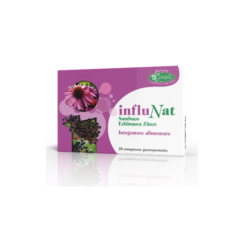 Confezione con Sangalli Influnat Integratore per Vie Respiratorie 20 Compresse Singole Confezione con Sangalli Influnat Integratore per Vie Respiratorie 20 Compresse Singole