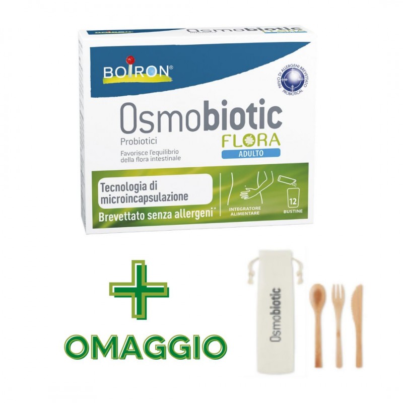 Boiron Osmobiotic Flora Adulti Flora Intestinale 12 Bustine + OMAGGIO POSATE