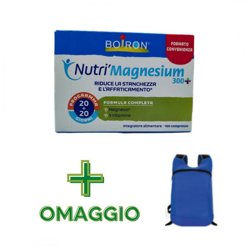 Boiron Nutri'Magnesium 300+ per Stanchezza 160 Compresse + ZAINO OMAGGIO