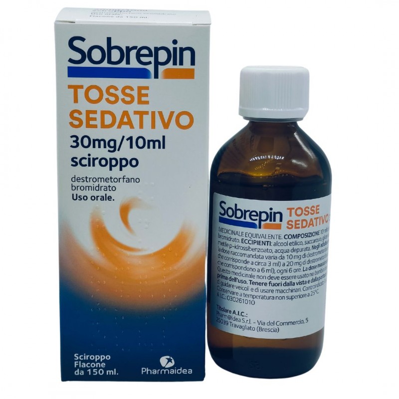 Sobrepin Tosse Sedativo 30mg/10ml Sciroppo per Calmare Tosse 150ml