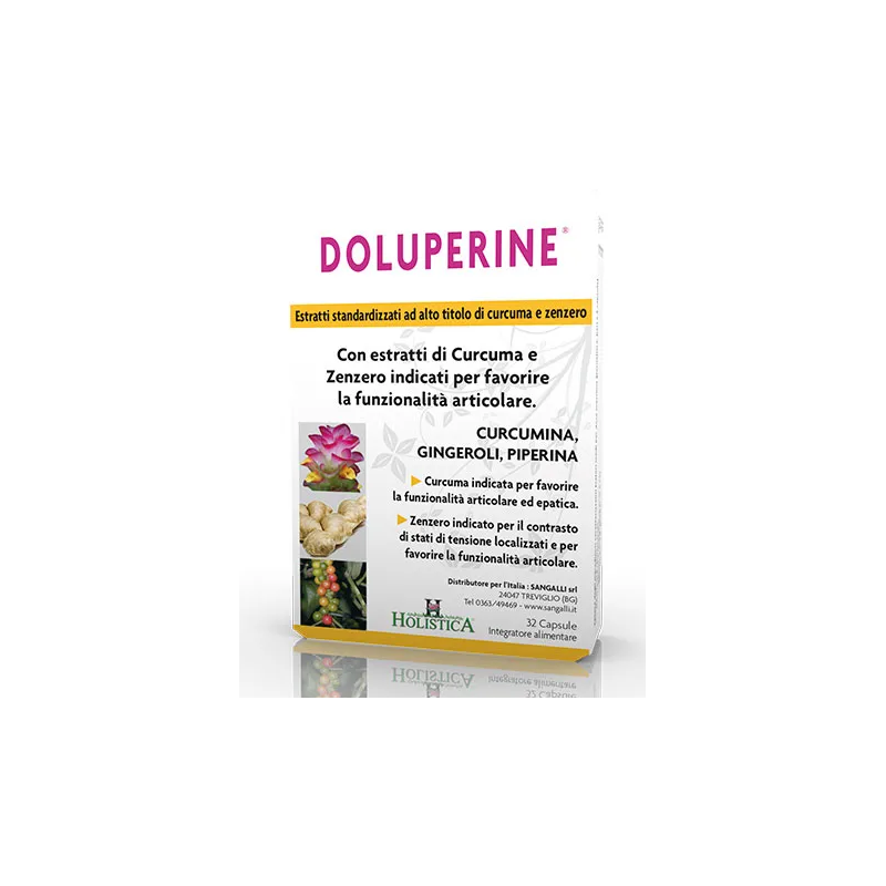 Scatola con Sangalli Doluperine Integratore per Articolazioni 32 Capsule Singole Scatola con Sangalli Doluperine Integratore per Articolazioni 32 Capsule Singole