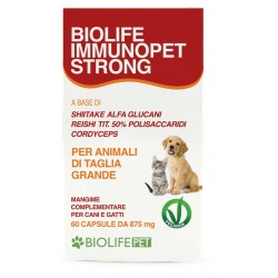 Scatola con Biolife Immunopet Strong Integratore per Cane e Gatto 60 Capsule Singole Scatola con Biolife Immunopet Strong Integratore per Cane e Gatto 60 Capsule Singole