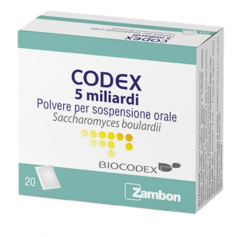 Codex 20 Bustine 5 miliardi 250 mg per Diarrea e Problemi Intestinali