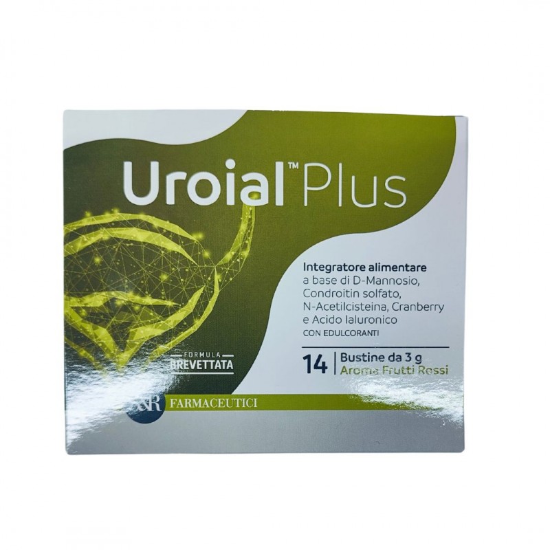 Confezione con Uroial Plus Integratore per Vie Urinarie 14 Bustine Singole