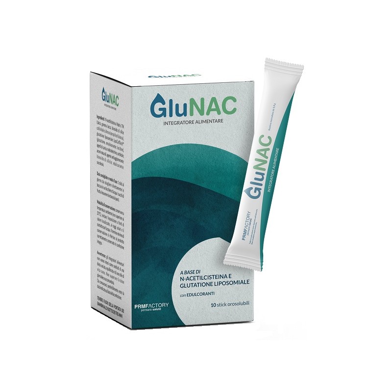 Confezione con Glunac Integratore per Controllo Glucosio 10 Stick