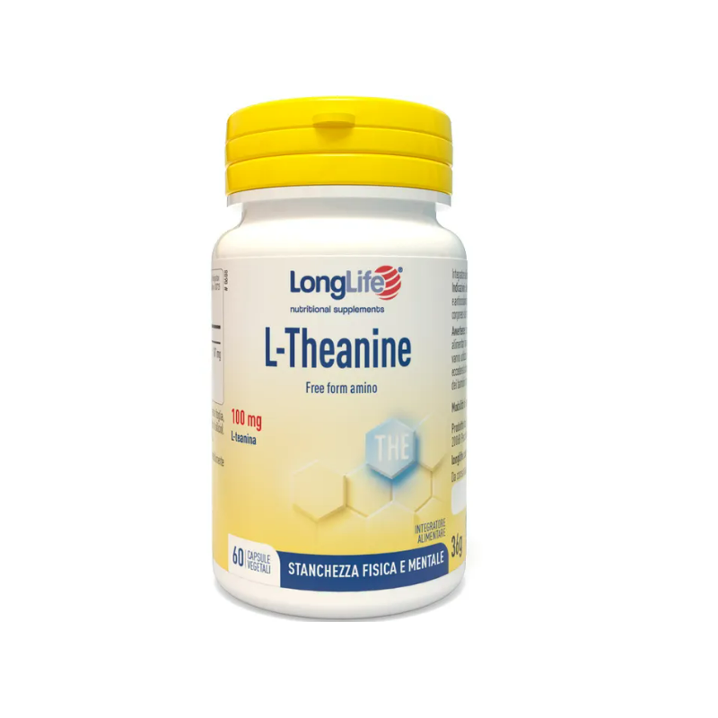 Longlife L-Theanine Integratore per Stanchezza 60 Capsule Singole Longlife L-Theanine Integratore per Stanchezza 60 Capsule Singole