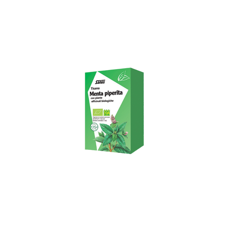 Scatola con Salus Floradix Menta Piperita Infuso Bio per Fegato 15 Filtri Singoli Scatola con Salus Floradix Menta Piperita Infuso Bio per Fegato 15 Filtri Singoli