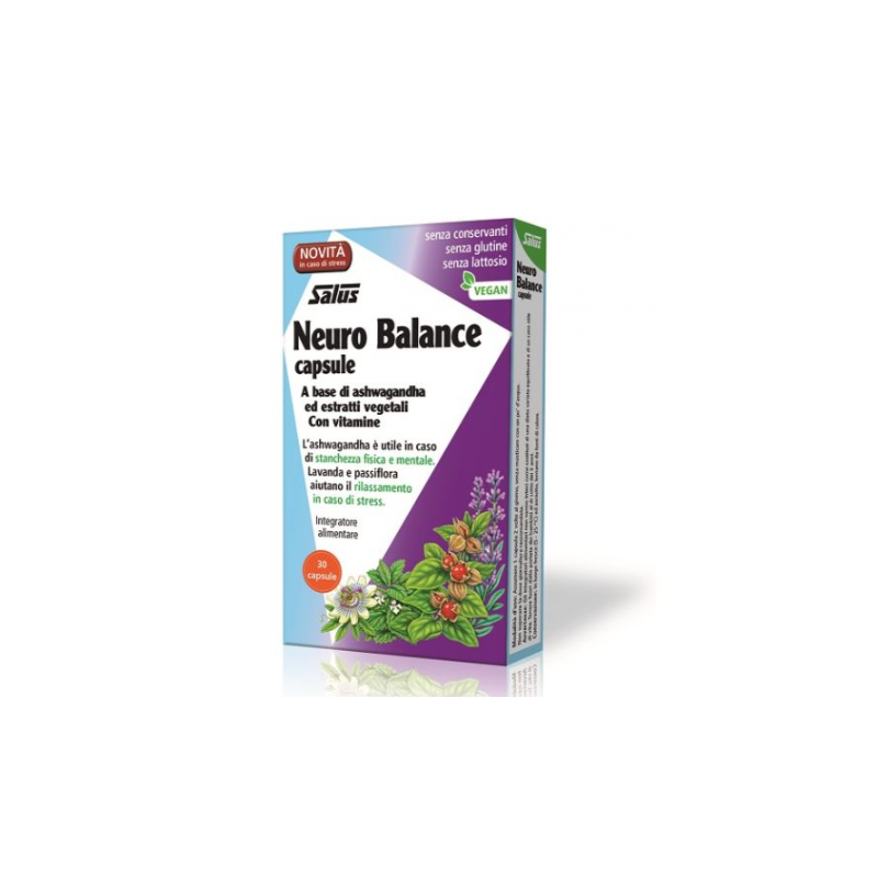 Scatola con Salus Neuro Balance Integratore per Sistema Nervoso 30 Capsule Scatola con Salus Neuro Balance Integratore per Sistema Nervoso 30 Capsule