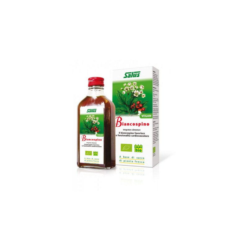 Flacone con Salus Biancospino Integratore per Cuore e Circolazione 200ml Flacone con Salus Biancospino Integratore per Cuore e Circolazione 200ml