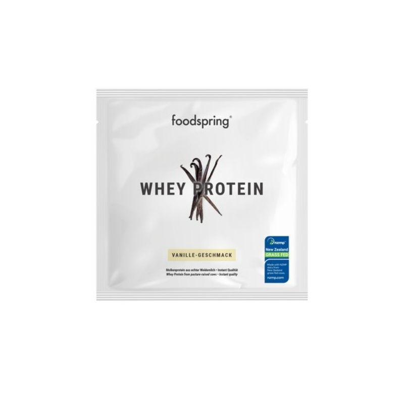 Foto Bustina Foodspring Whey Protein Vaniglia Proteine 30 g Foto Bustina Foodspring Whey Protein Vaniglia Proteine 30 g