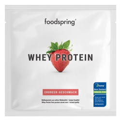 Foto Bustina Foodspring Whey Protein Fragola Proteine 30g Foto Bustina Foodspring Whey Protein Fragola Proteine 30g