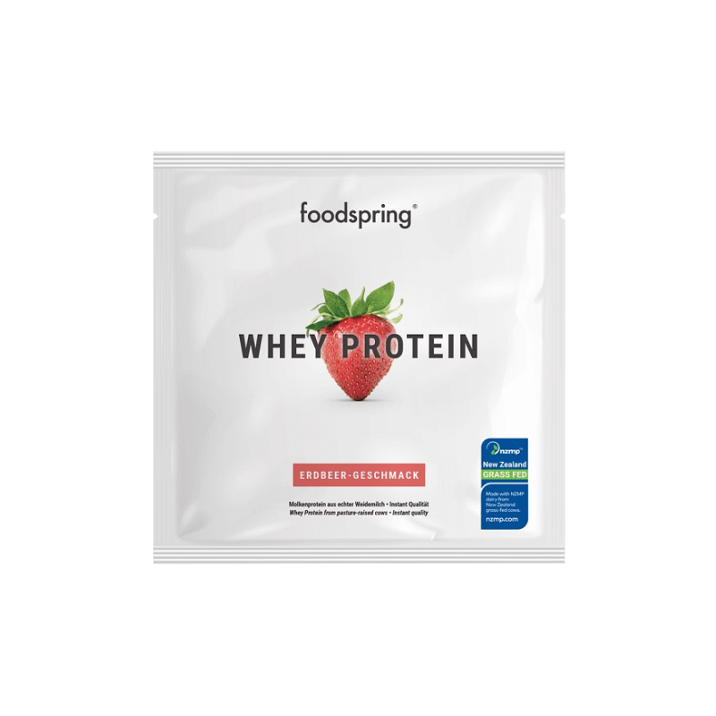 Foto Bustina Foodspring Whey Protein Fragola Proteine 30g