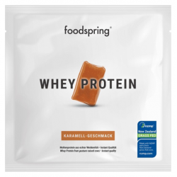 Foto Bustina Foodspring Whey Protein Caramello Proteine 30g Foto Bustina Foodspring Whey Protein Caramello Proteine 30g