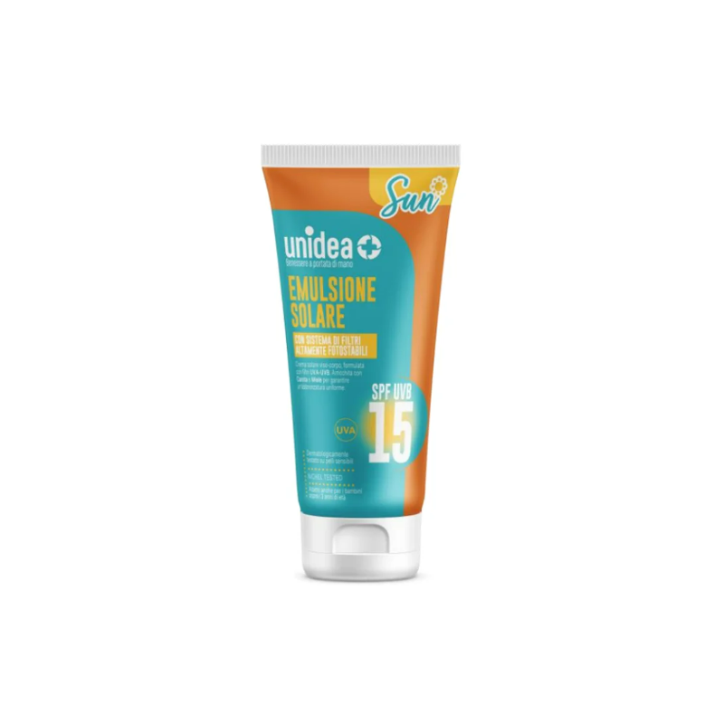Flacone Unidea Crema Solare Baby SPF 50+ per Crema Solare Bambini 200ml Flacone Unidea Crema Solare Baby SPF 50+ per Crema Solare Bambini 200ml
