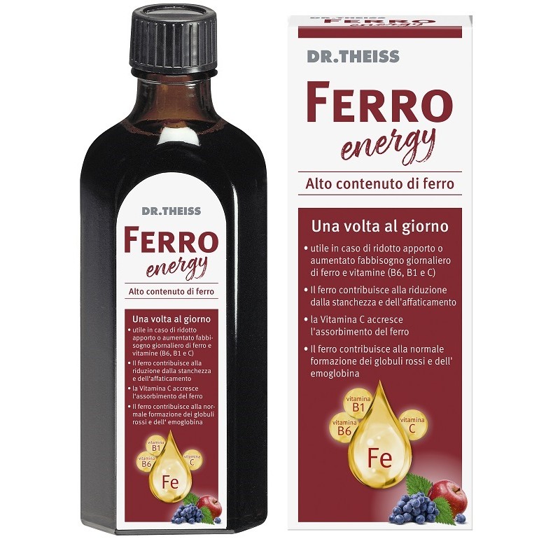 Flacone con Dr Theiss Ferro Energy Integratore Energizzante 250ml Flacone con Dr Theiss Ferro Energy Integratore Energizzante 250ml