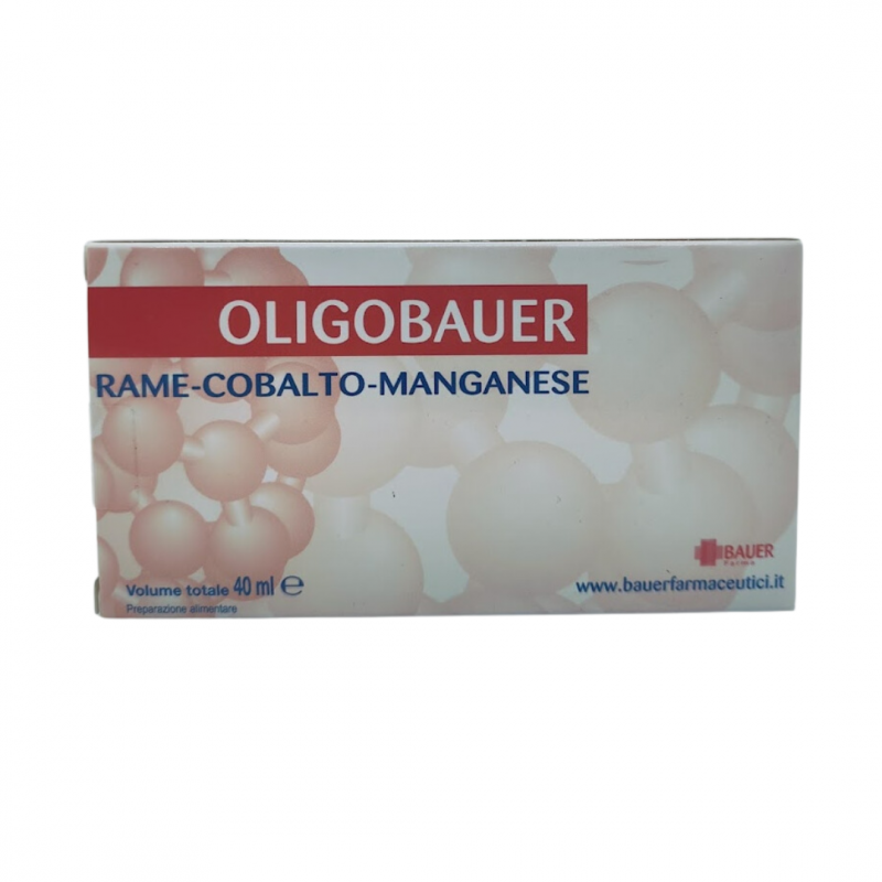Foto scatola Bauer Oligobauer Oligoelementi Manganese Rame Cobalto 20 Fiale