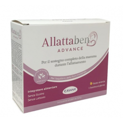 Scatola con Allattaben Advance Integratore per Allattamento 14 Bustine Singole