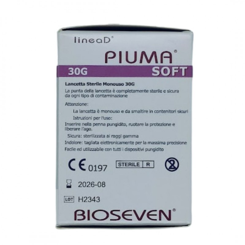 LANCETTE PUNGIDITO LINEA D PIUMA SOFT GAUGE 30 50 PEZZI LANCETTE PUNGIDITO LINEA D PIUMA SOFT GAUGE 30 50 PEZZI