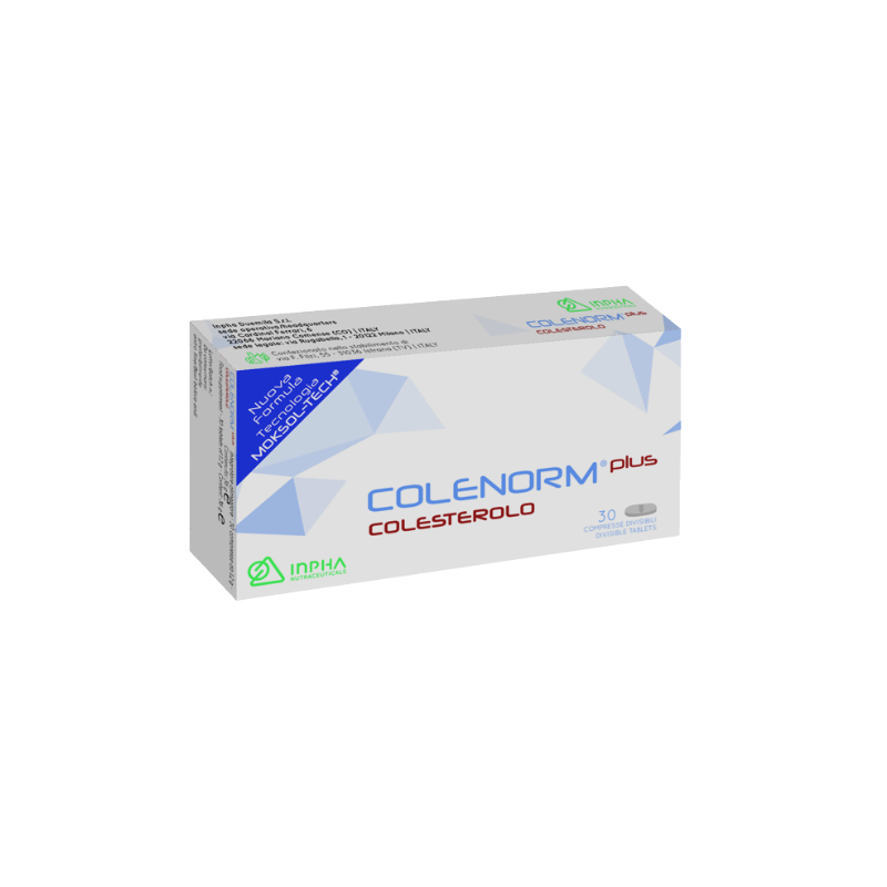 Confezione con Colenorm Plus Colesterolo Integratore per Colesterolo 30 Compresse Singole