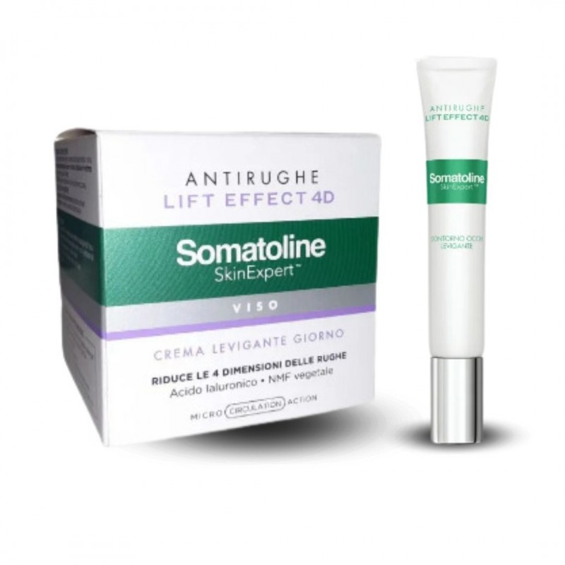 Somatoline Kit Antirughe Effetto 4D con Crema Giorno 50ml + Contorno Occhi 15ml