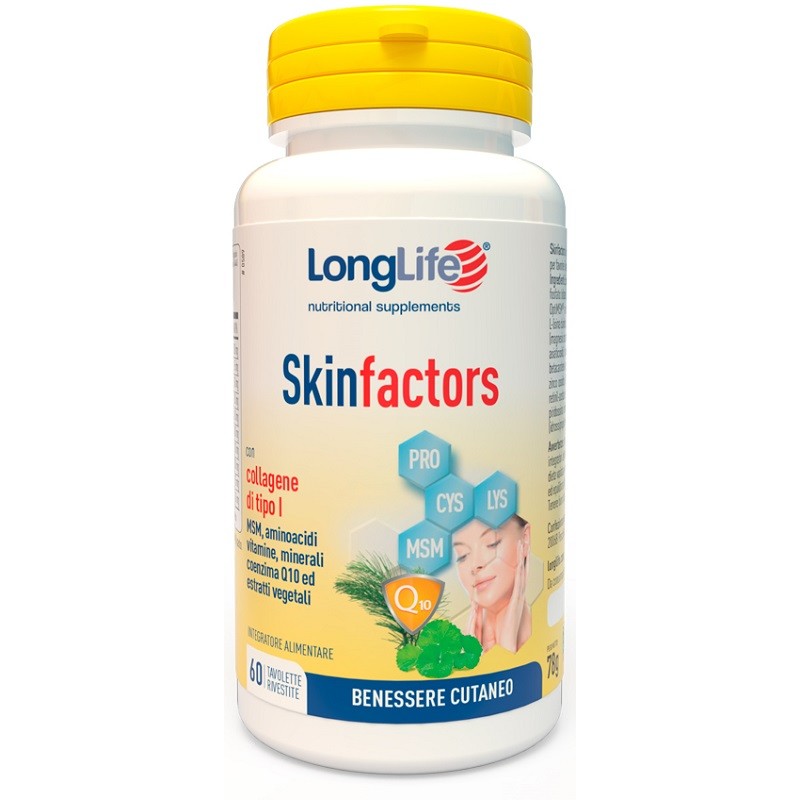 Longlife Skin Factors Integratore per la Pelle 60 Tavolette Singole