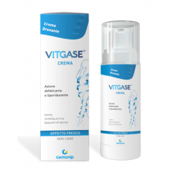 Foto Scatola e Tubo Vitgase Crema drenante e Defaticante da 100ml Foto Scatola e Tubo Vitgase Crema drenante e Defaticante da 100ml