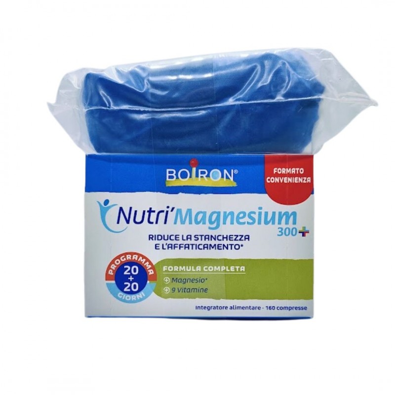 Boiron Nutri Magnesium 300+ per Stanchezza 160 Compresse + Borraccia OMAGGIO