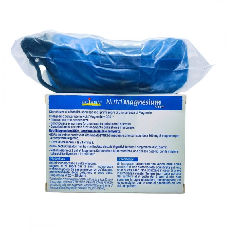 Boiron Nutri Magnesium 300+ per Stanchezza 160 Compresse + Borraccia OMAGGIO