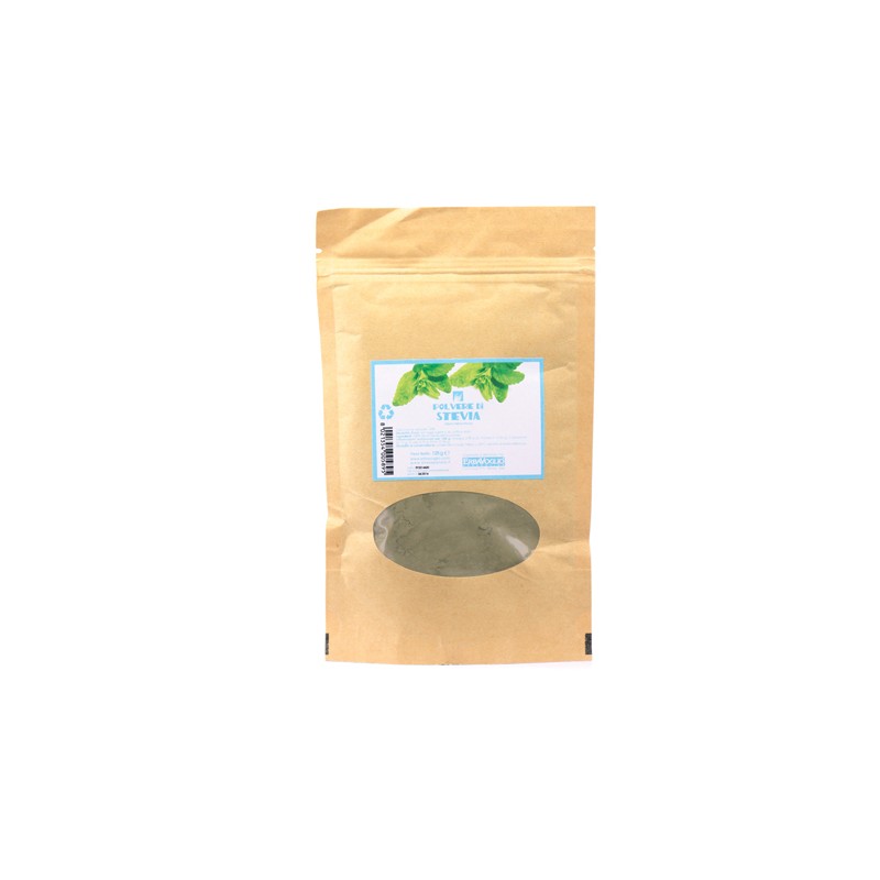 Polvere di Stevia per Dolcificare Senza Calorie Busta da 125 g Polvere di Stevia per Dolcificare Senza Calorie Busta da 125 g