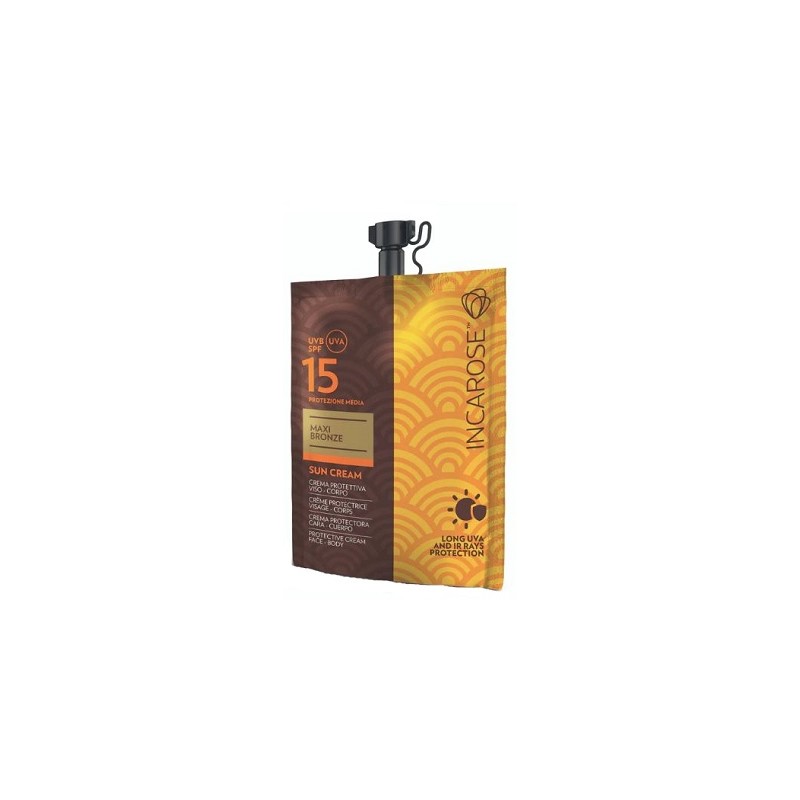 Incarose Maxi Bronze Sun Cream SPF15 per Abbronzatura 50 ml Incarose Maxi Bronze Sun Cream SPF15 per Abbronzatura 50 ml