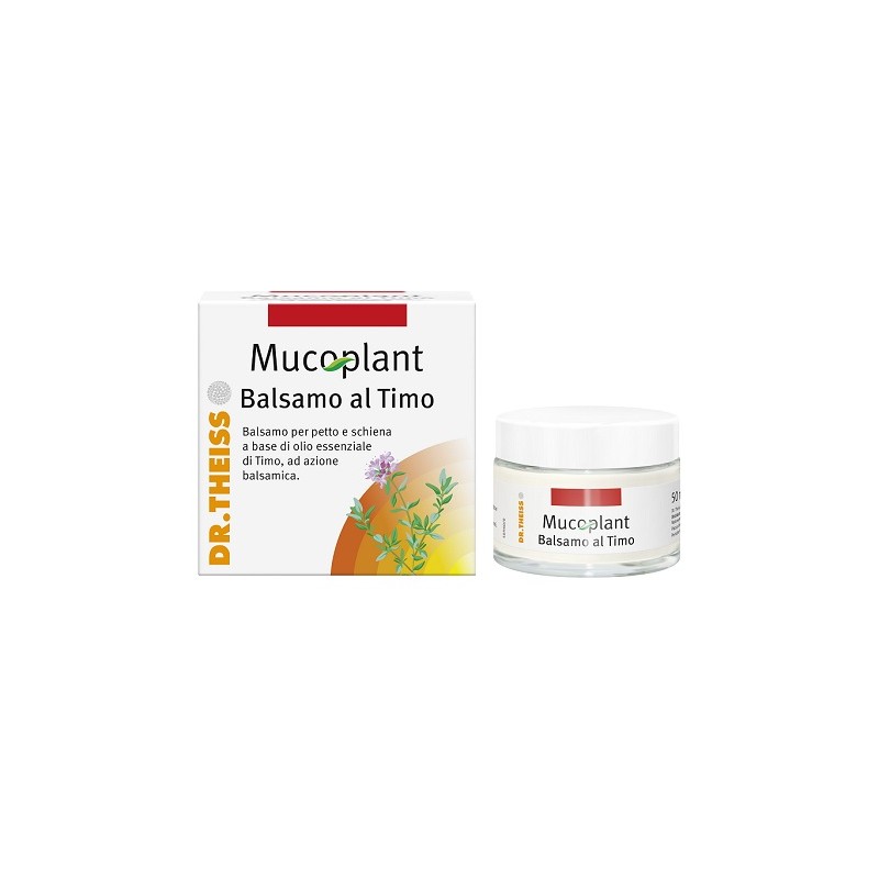 Theiss Mucoplant Balsamo Timo per Sollievo Vie Respiratorie Vasetto da 50 ml Theiss Mucoplant Balsamo Timo per Sollievo Vie Respiratorie Vasetto da 50 ml