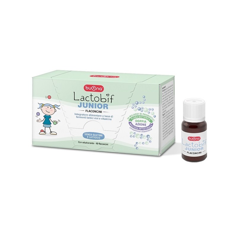 Lactobif Junior per Salute Intestinale e Immunitaria 10 Flaconcini da 10 ml Lactobif Junior per Salute Intestinale e Immunitaria 10 Flaconcini da 10 ml
