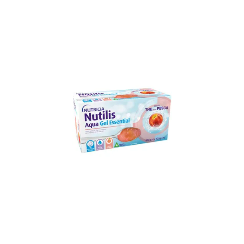 Foto Scatola Nutricia Nutilis Aqua Essential Acqua Gelificata Gel The Pesca 4x125g Foto Scatola Nutricia Nutilis Aqua Essential Acqua Gelificata Gel The Pesca 4x125g
