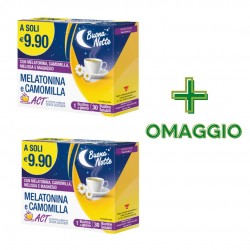 PROMO Melatonina e Camomilla Act Integratore per Sonno 30 Bustine + CONFEZIONE OMAGGIO PROMO Melatonina e Camomilla Act Integratore per Sonno 30 Bustine + CONFEZIONE OMAGGIO