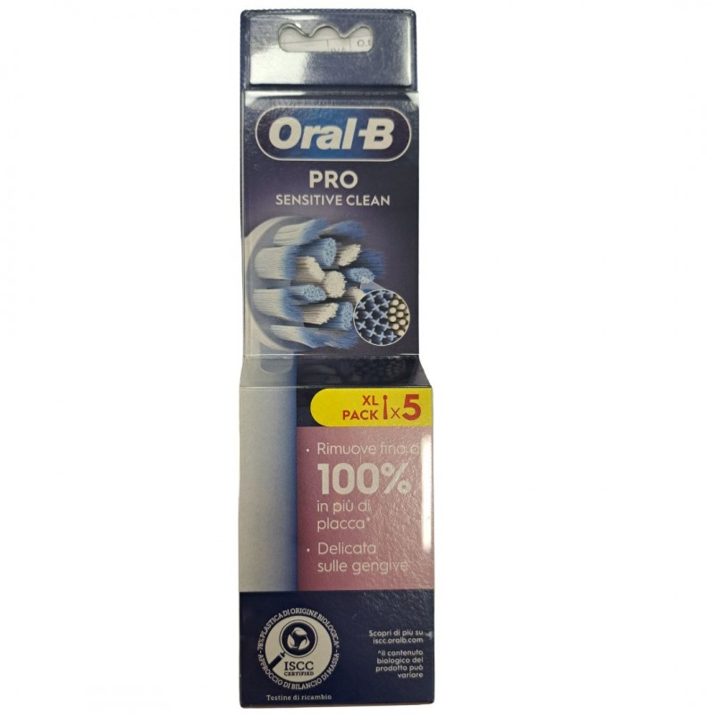 Oral B Power Refill Sensitive Clean Testine Ricambio Spazzolino Elettrico 5 Pezzi