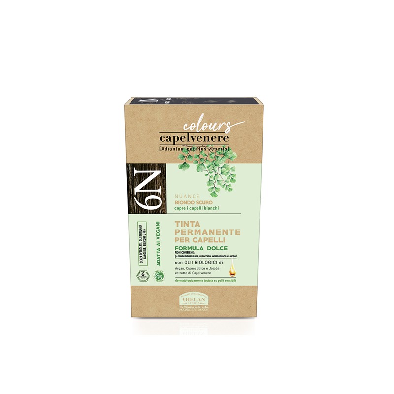 Capelvenere Colours Tinta Capelli 6N Biondo Scuro per Capelli Sensibili Kit Completo Capelvenere Colours Tinta Capelli 6N Biondo Scuro per Capelli Sensibili Kit Completo