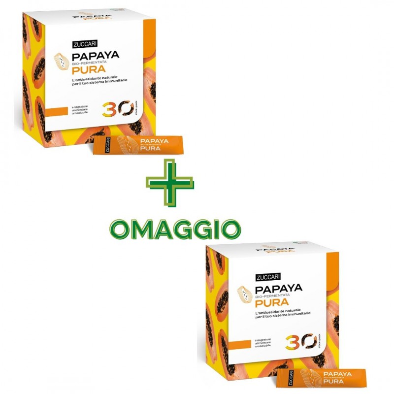 PROMO Zuccari Papaya Pura Antiossidante 30 Bustine Orosolubili + Confezione Omaggio