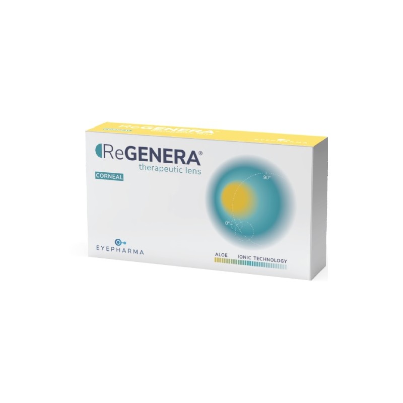 REGENERA Lente Terapeutica Ionica Corneale per Bendaggio Oculare Astuccio con Blister da 1 Lente