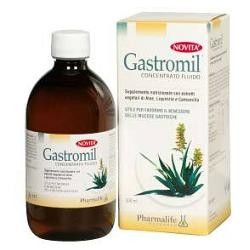 Flacone con Gatromil Concentrato Fluido Integratore per Bruciore Stomaco 500ml Flacone con Gatromil Concentrato Fluido Integratore per Bruciore Stomaco 500ml