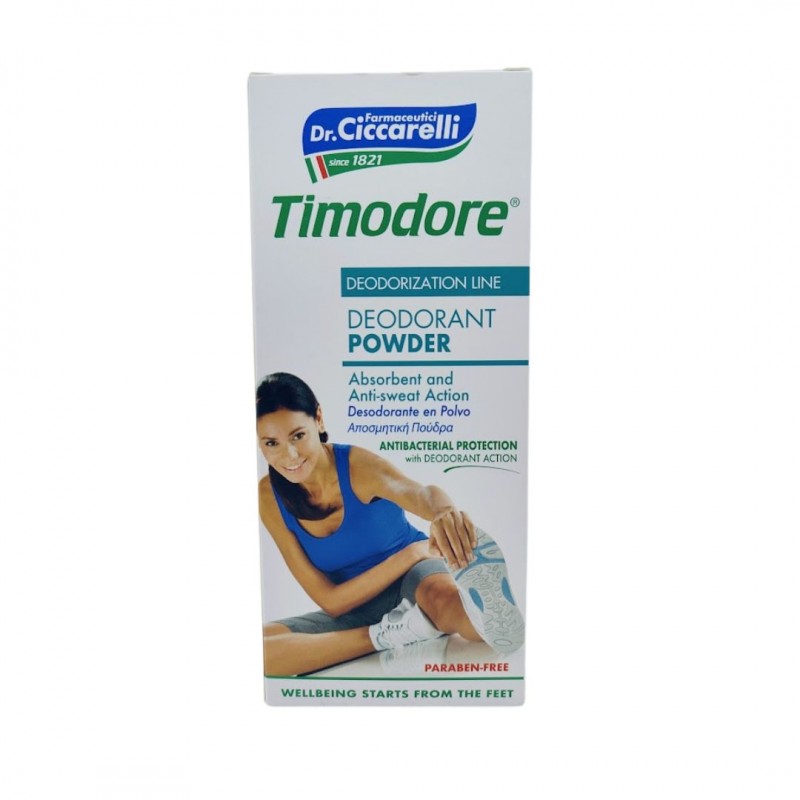Scatola del Timodore Polvere Deodorante Antitraspirante Piedi 250 gr