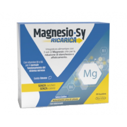 Scatola del Magnesio Sy Ricarica Integratore per Sistema Nervoso 20 Bustine Scatola del Magnesio Sy Ricarica Integratore per Sistema Nervoso 20 Bustine