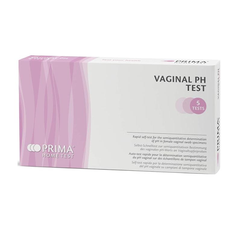 Prima Home Test Vaginal PH Test da Fare a Casa per Rilevazione pH Vaginale per Vaginite 5 Pezzi Singoli