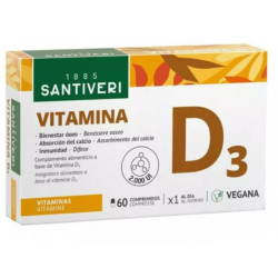 Santiveri Vitamina D3 2000 UI Integratore di Vitamina D 60 Compresse Singole Santiveri Vitamina D3 2000 UI Integratore di Vitamina D 60 Compresse Singole