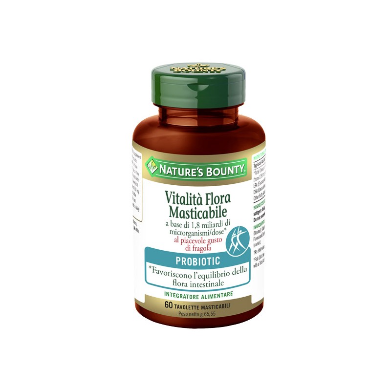 Vitalità Flora Masticabile per Equilibrio Intestinale 60 Tavolette Vitalità Flora Masticabile per Equilibrio Intestinale 60 Tavolette