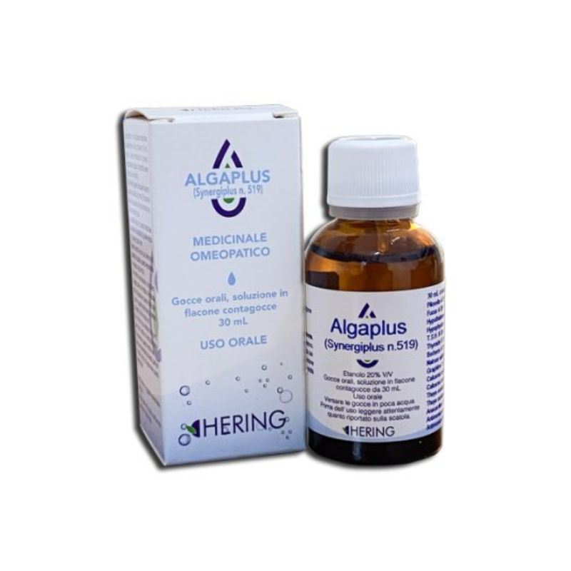 Scatola e flacone Hering Alga Plus Medicinale Omeopatico Gocce 30ml
